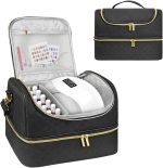 Portable Dual-Layer Lipstick Nail Polish Cosmetic Storage Bag - Image 2