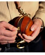 Full Leather Coin Purse Key Chain Handmade Earphone Bag ﻿ - Image 6