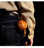 Full Leather Coin Purse Key Chain Handmade Earphone Bag ﻿ - Image 8