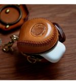 Full Leather Coin Purse Key Chain Handmade Earphone Bag ﻿ - Image 12
