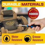 Heavy Duty Small Motorcycle Tool Roll Bag Organizer Portable Rollup - Image 5